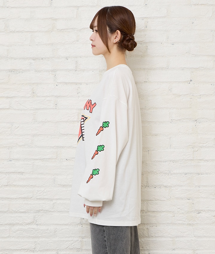 バッグス・バニー＞長袖Tシャツ(Mサイズ オフ): レディース