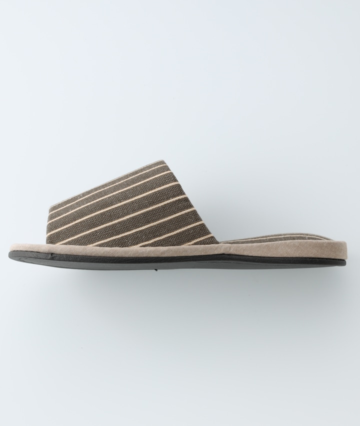 スリッパ ストライプスリッパ ｌｌサイズ ベージュ リビング パシオス公式ネットショップ Paseos Net