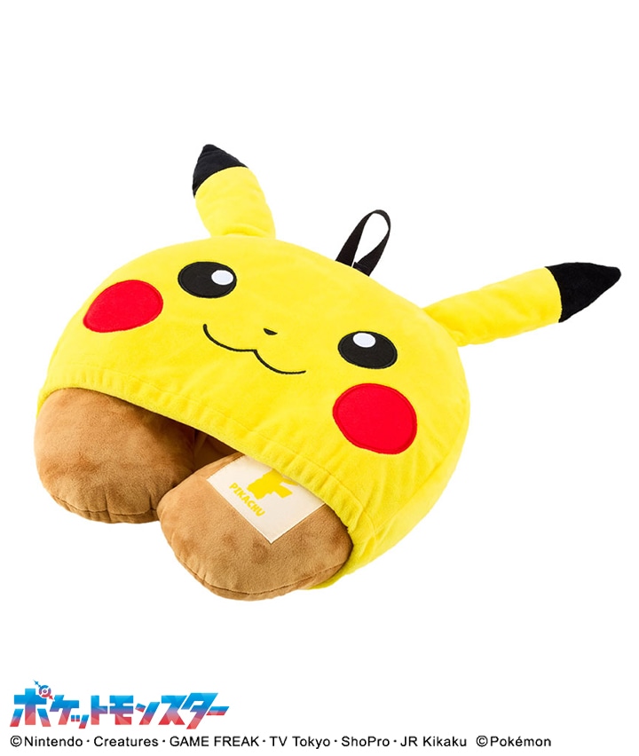 ポケモン】フード付ネックピロー ピカチュウ(310×315×95mm