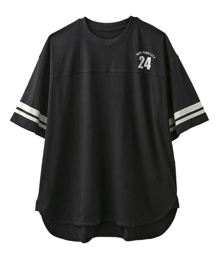 フットボールTシャツ(3Lサイズ ネービー): レディース