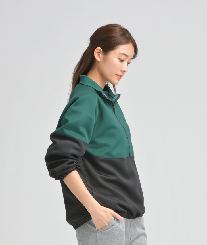 配色切替ハーフジップニット - mediabanjarmasin.com