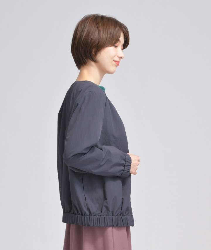 ｆｏｖｌ 婦人タック使いブルゾン ｍサイズ グレー レディース パシオス公式ネットショップ パシオスnet