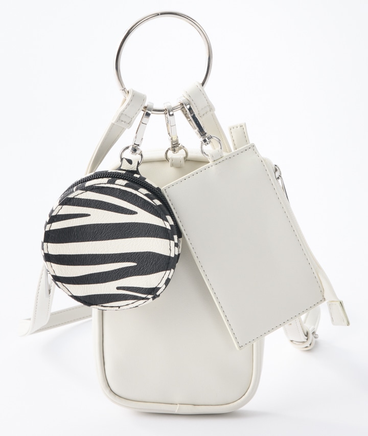 レディースバッグ 婦人合皮３連ポーチショルダーバッグ フリー アイボリー レディース パシオス公式ネットショップ パシオスnet