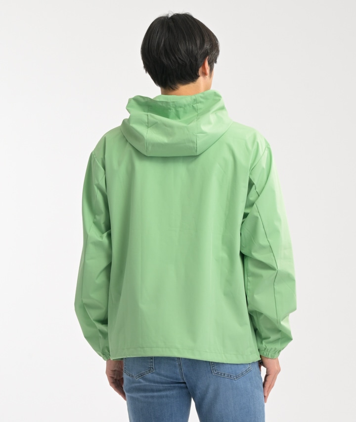 防風ストレッチジップパーカ(Mサイズ ライトグリーン): メンズ