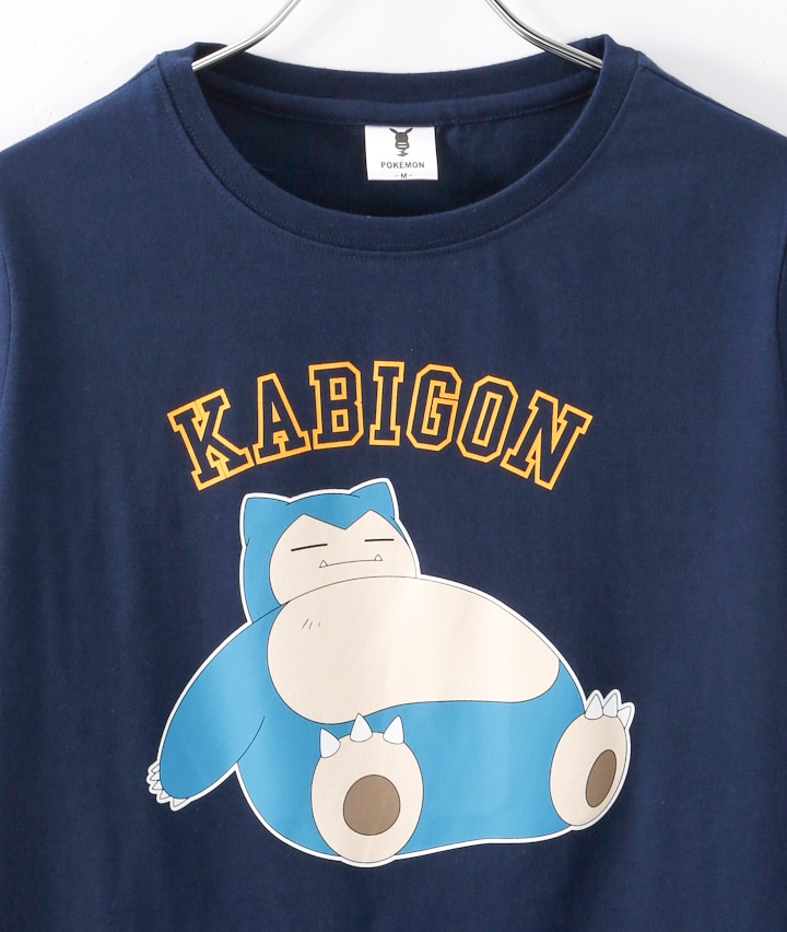 今風カジュアル ポケモン カビゴン 婦人プリントｔシャツ ｍサイズ ネービー レディース パシオス公式ネットショップ パシオスnet