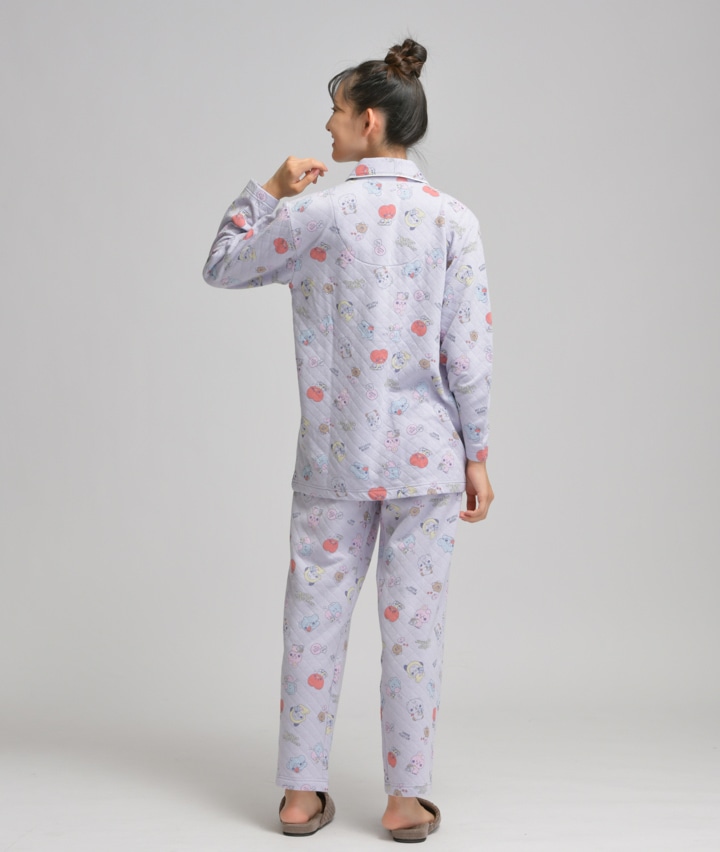 レディースパジャマ＞＜ＢＴ２１＞婦人キルト全キャラ総柄シャツ(Ｍサイズ パープル): レディース｜パシオス公式ネットショップ(パシオスNet)