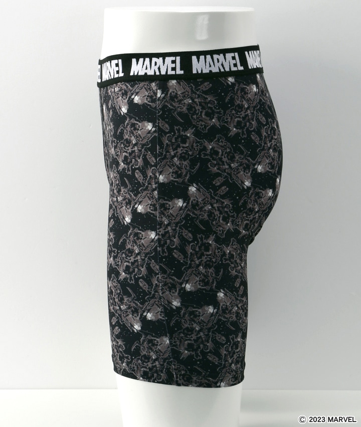 ＭＡＲＶＥＬ】（二分丈）ボクサーパンツ(Ｍサイズ ブラック): メンズ 