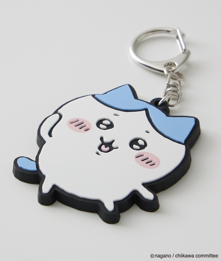 ちいかわ＞＜ハチワレ＞ラバーキーホルダー(フリーサイズ ブルー
