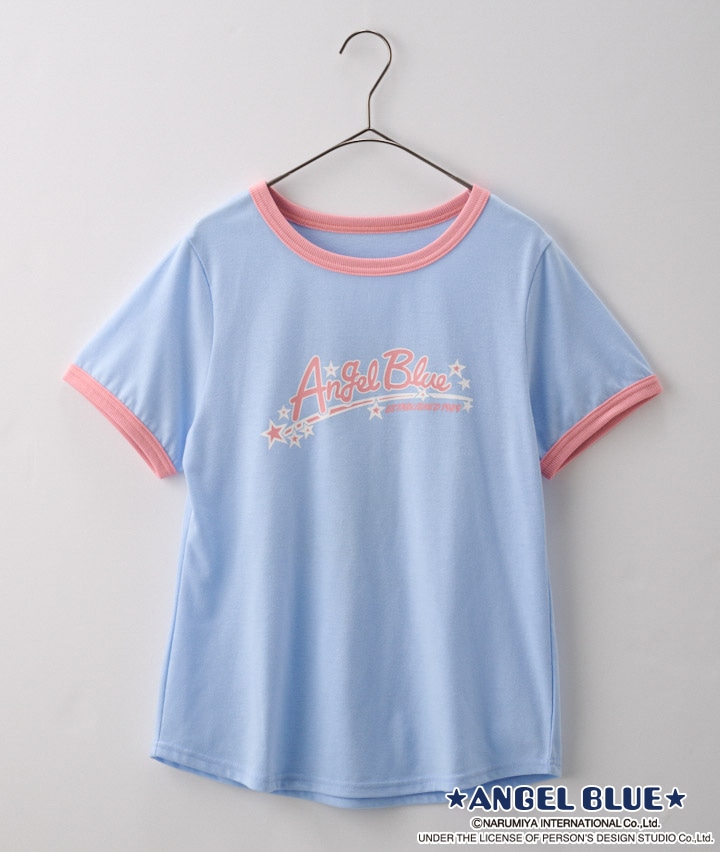 ANGEL BLUE】（ステッカー付）トリムTシャツ(Mサイズ  