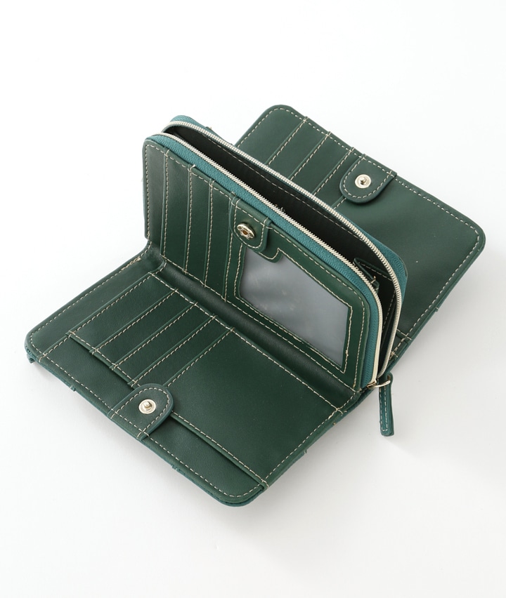 レディース服飾 婦人ｗファスナーショート財布 フリー グリーン 婦人 パシオス公式ネットショップ Paseos Net