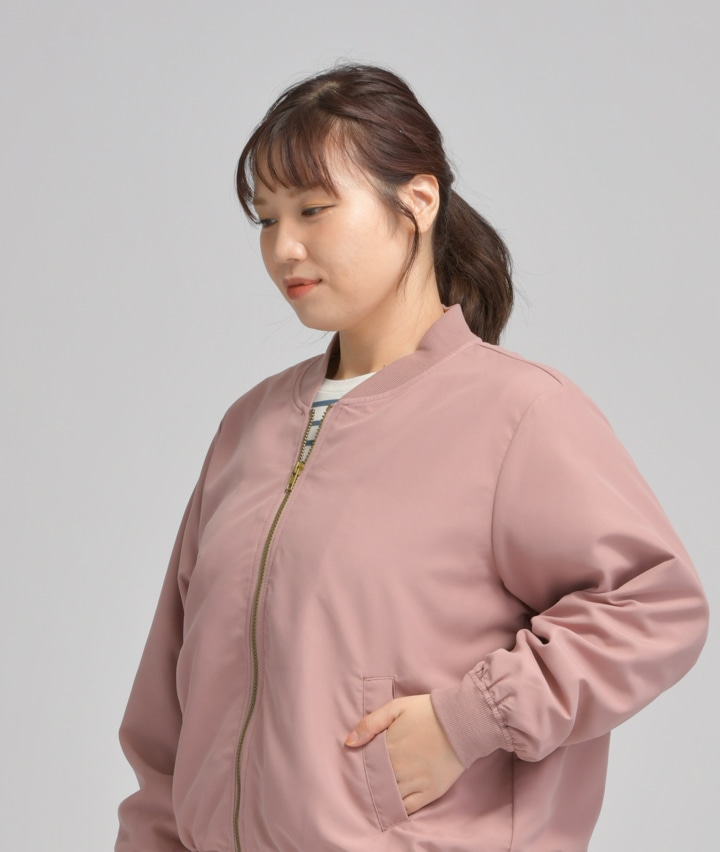 レディース大きなサイズ 婦人ｍａ１ブルゾン ３ｌサイズ ブラック レディース パシオス公式ネットショップ パシオスnet