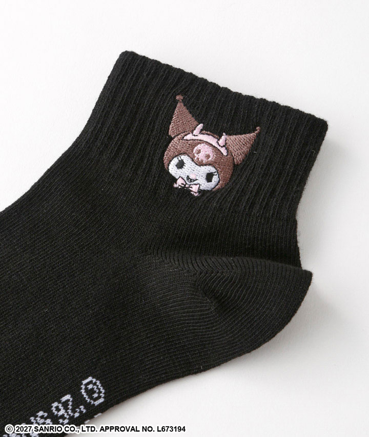 サンリオキャラクターズ】【クロミ】（2足組）刺繍入りソックス(23
