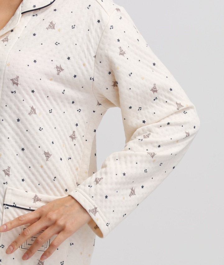 88%OFF!】 marie claire bis マリクレールビス パーカー グレー 水玉 新品未使用 marie claire レディース L 七分袖 パジャマ