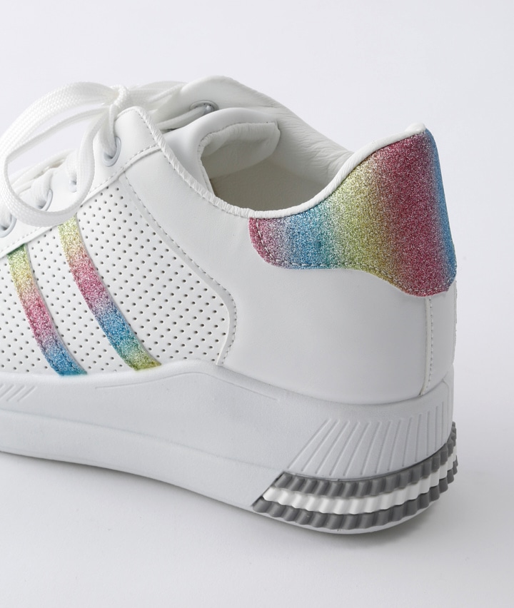 Adidas superstar glitter rainbow top