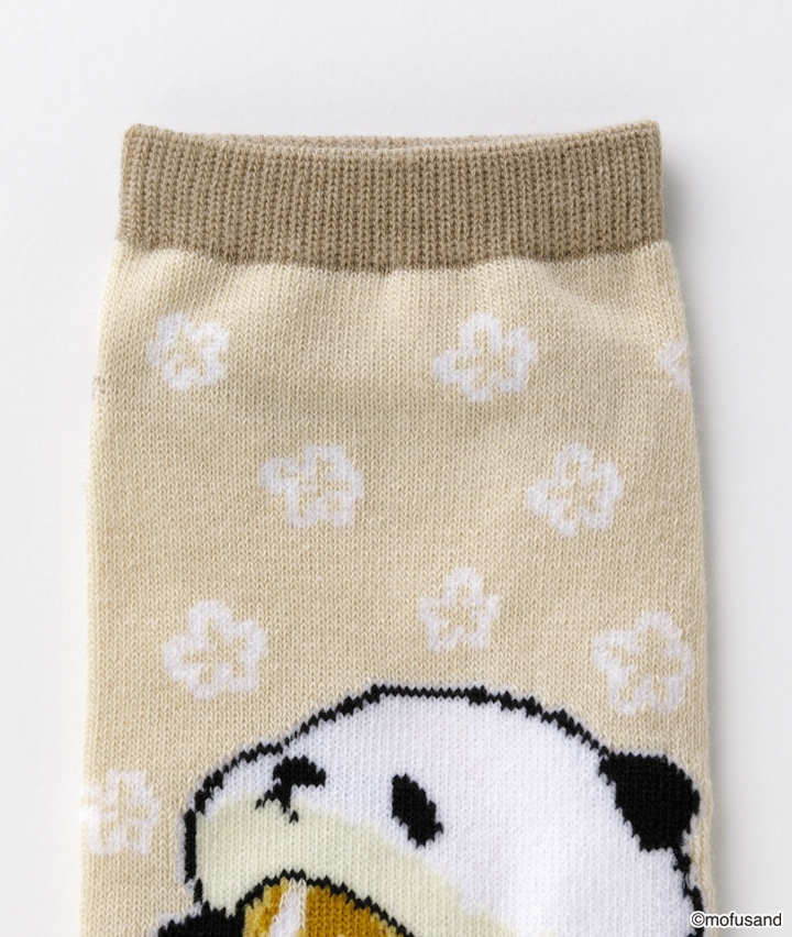 レディースソックス＞＜ｍｏｆｕｓａｎｄ＞＜パンダにゃん柄＞（１足物