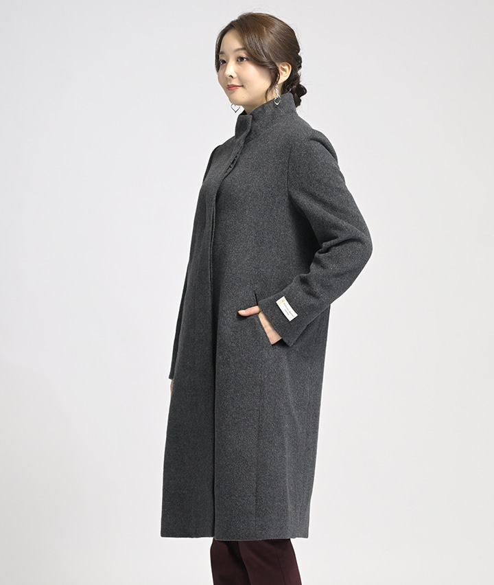 アーバンスタイル】【尾州】カシミヤ混ロングコート(Mサイズ