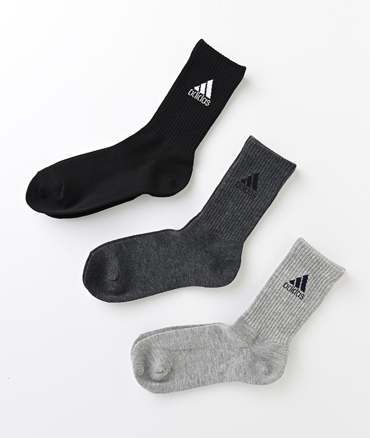 キッズソックス＞＜ａｄｉｄａｓ＞（３足組）お子様クルーソックス(２３－２５㎝ アソート1): ベビー・キッズ｜パシオスNet 公式通販