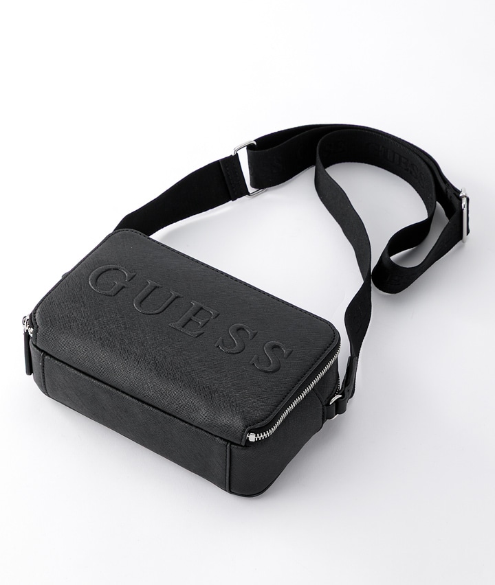 GUESS】ショルダーバッグ(14．5×22×7㎝ ブラック