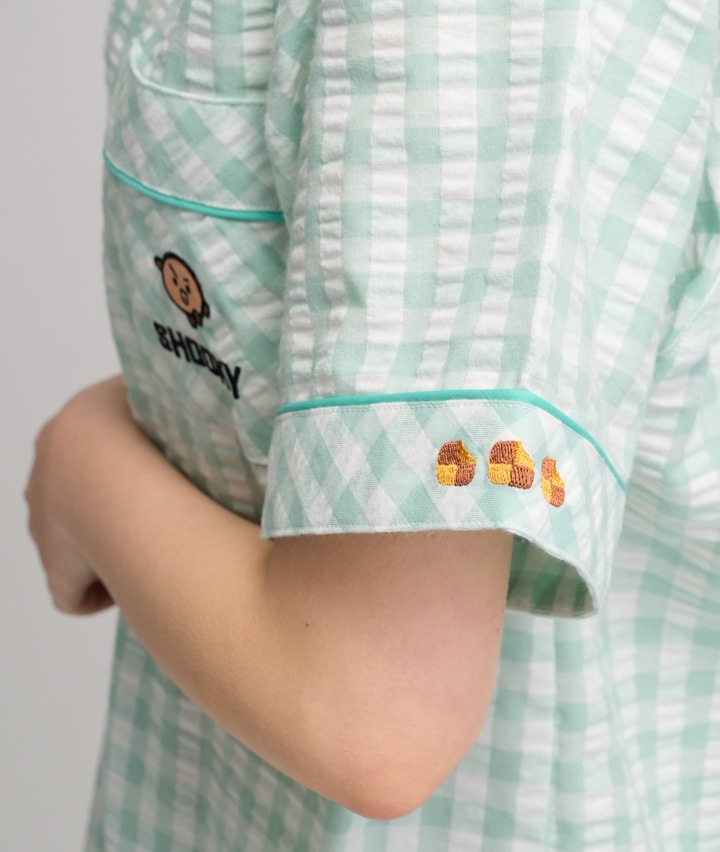 ｂｔ２１ ｓｈｏｏｋｙ サッカー素材ギンガム格子ワンピース ｍサイズ グリーン レディース パシオス公式ネットショップ パシオスnet