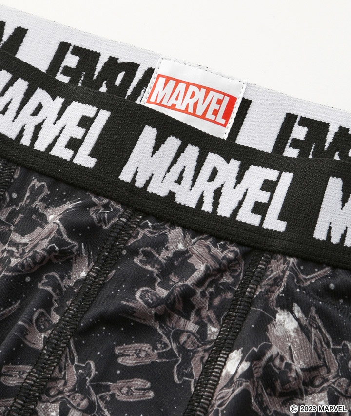 ＭＡＲＶＥＬ】（二分丈）ボクサーパンツ(Ｍサイズ ブラック): メンズ 