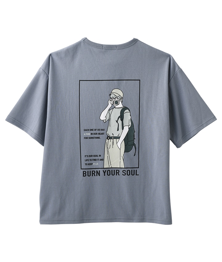 ｓｕｆｆｕｓｅ 紳士ｔｃポンチイラストプリントルーズシルエットｔシャツ ｍサイズ ホワイト 紳士 パシオス公式ネットショップ Paseos Net