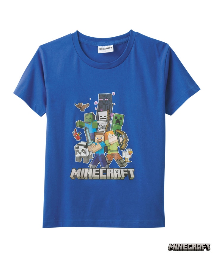 ＜男児トップス＞＜マインクラフト＞男児半袖Ｔシャツ（１４０ｃｍ～） ホワイト １４０㎝