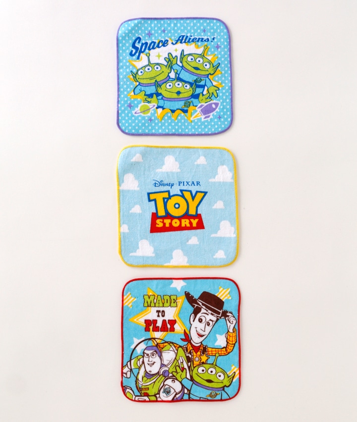キッズ服飾 ディズニー トイストーリー 3枚組 タオルハンカチ 約１６ １６ アソート ベビー キッズ パシオス公式 ネットショップ パシオスnet