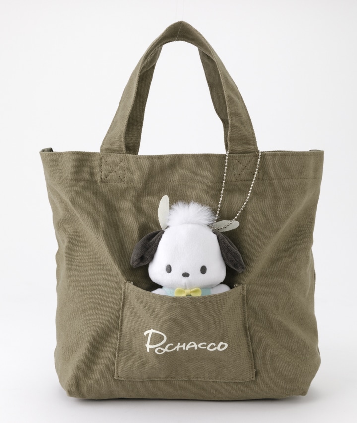 レディースバッグ サンリオキャラクターズ ポチャッコぬいぐるみチャーム付ミニ手提げ フリー ポチャッコ レディース パシオス公式ネットショップ パシオスnet