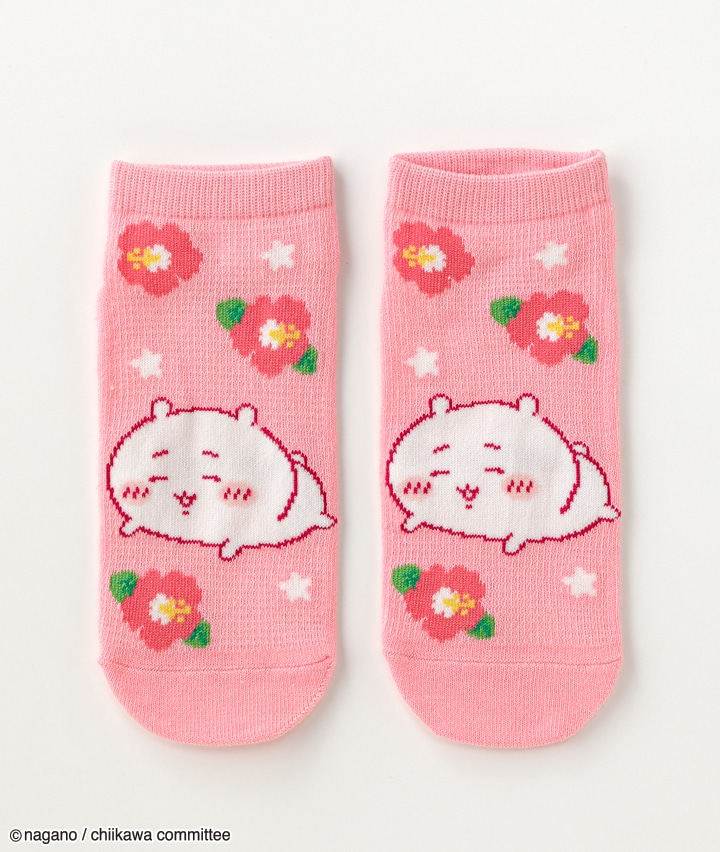 注目ショップ・ブランドのギフト ちいかわ】（ちいかわ）（1足物）フロント柄メッシュ編み レッグウェア
