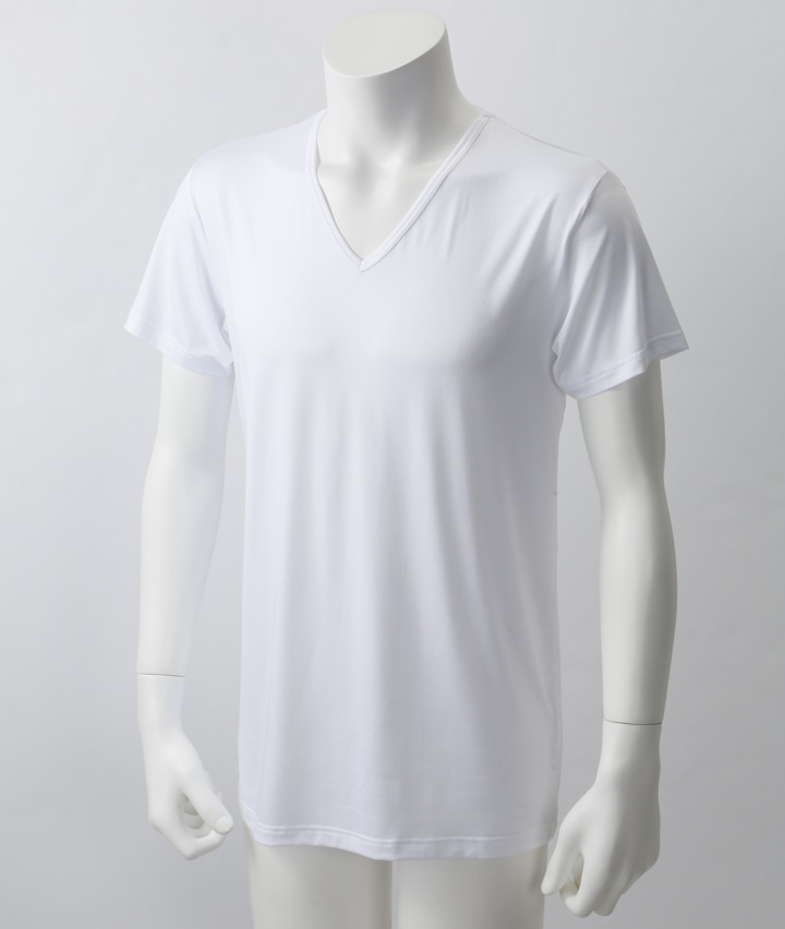 メンズインナー ｄｒｙ １枚物 紳士パッケージインナー半袖ｖ首肌着 ｍサイズ ホワイト メンズ パシオス公式ネットショップ パシオスnet