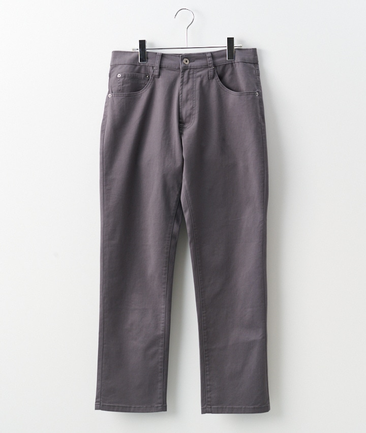 ストレッチ）メンズ5ポケットパンツ(Mサイズ グレー): メンズ