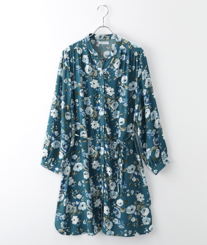 おしゃれなミセス 婦人プリントワンピース ｍサイズ ダークグリン 婦人 パシオス公式ネットショップ Paseos Net