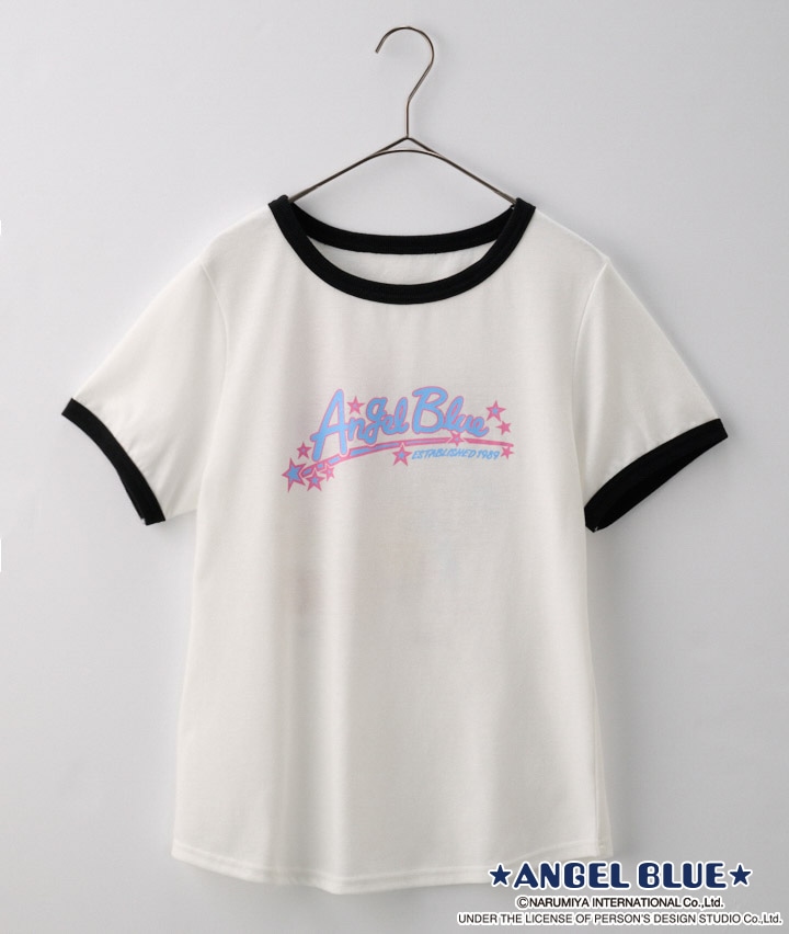 ANGEL BLUE】（ステッカー付）トリムTシャツ(Mサイズ  