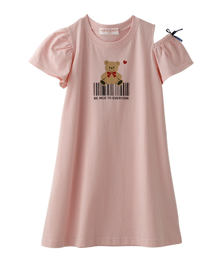 女児トップス 女児肩開きワンピース １１０ ピンク ベビー キッズ パシオス公式ネットショップ パシオスnet