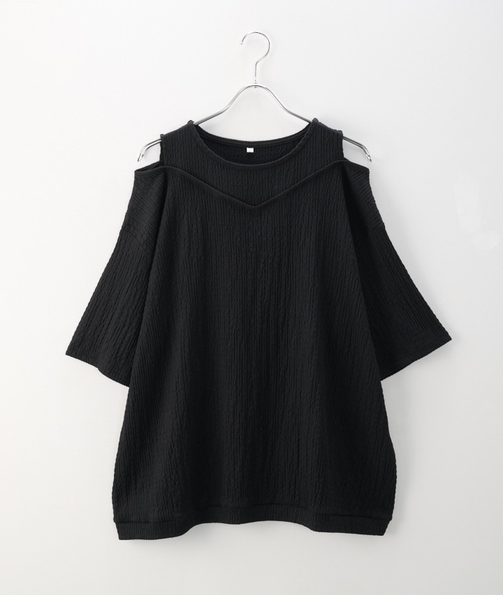 yosa テラウェア上下LL 未使用 YOSA テラウェア LLサイズ 上下 オープンネック ジップ