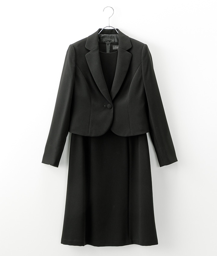 テーラージャケットアンサンブルブラックフォーマル(9号