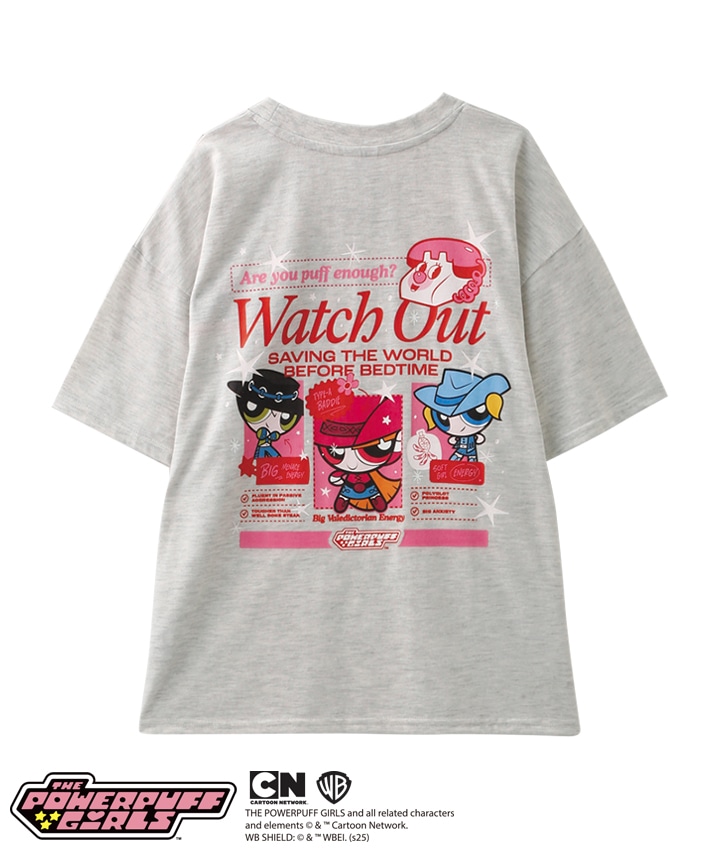 防汚加工】【パワーパフ ガールズ】短丈Tシャツ(100cm ターコ