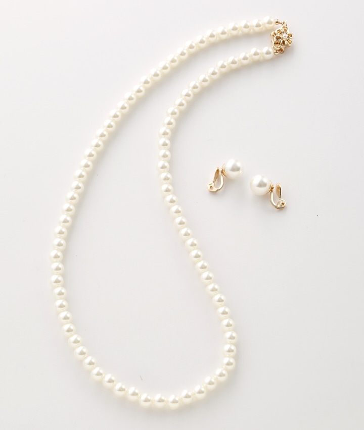 レディース服飾 婦人2点セットパール風アクセサリー フリー ホワイト 婦人 パシオス公式ネットショップ Paseos Net