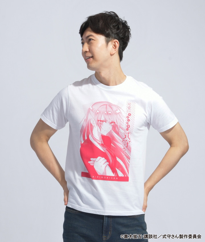 今風カジュアル 可愛いだけじゃない式守さん 紳士プリントｔシャツ ｍサイズ ホワイト メンズ パシオス公式ネットショップ パシオスnet