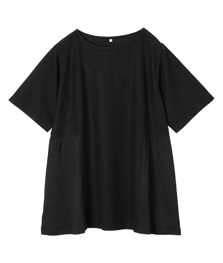 SALE✨gvgv✨黒 ドット柄 シースルー チュニック 五分丈アウト