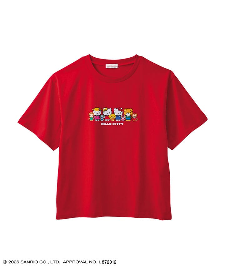 サンリオキャラクターズ】プリントTシャツ(Mサイズ レッド