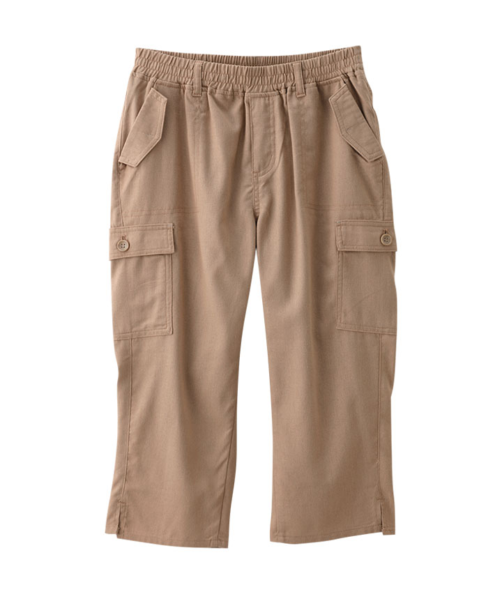 美品★PHOTOCOPIEU フォトコピュー カーゴパンツ ベージュ 38(M) クロップド丈麻ブレンドカーゴパンツ(Mサイズ ベージュ