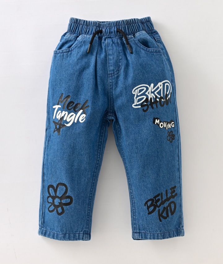 ベビーボトム＞ベビー男児デニムロングパンツ(９０㎝ サックス