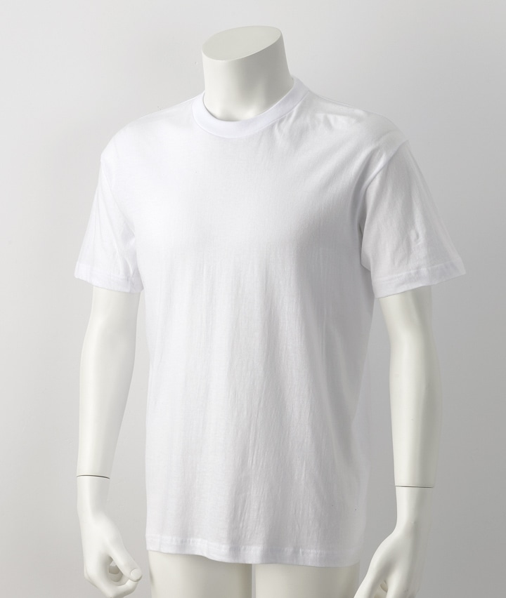 ２枚組）（綿１００％）半袖丸首Ｔシャツ(Ｍサイズ ホワイト): メンズ｜パシオスNet - 公式通販