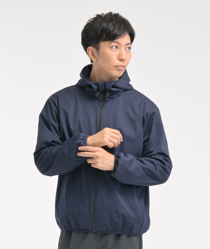 アクティブスタイル】撥水防風ストレッチジャケット(Ｍサイズ ネービー
