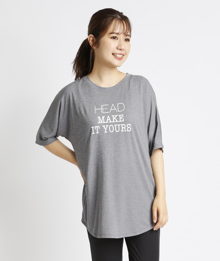 head 婦人ドルマンtシャツ mサイズ チャコルグレー 婦人 パシオス公式ネットショップ パシオスnet