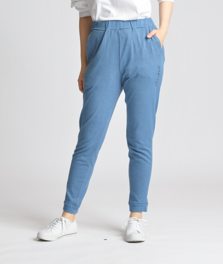 ｅｌｌｅｓｐｏｒｔ デニム風ジャージーパンツ ｍサイズ ブルー スポーツ臨時カテゴリ パシオス公式ネットショップ Paseos Net