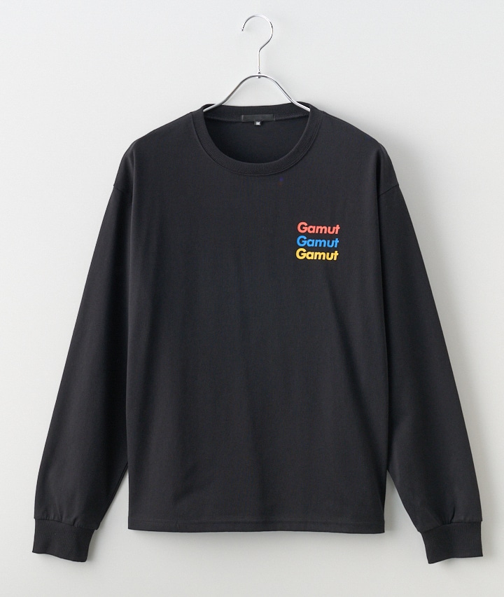 カンパニーロゴ風プリントTシャツ(Sサイズ ブラック): メンズ