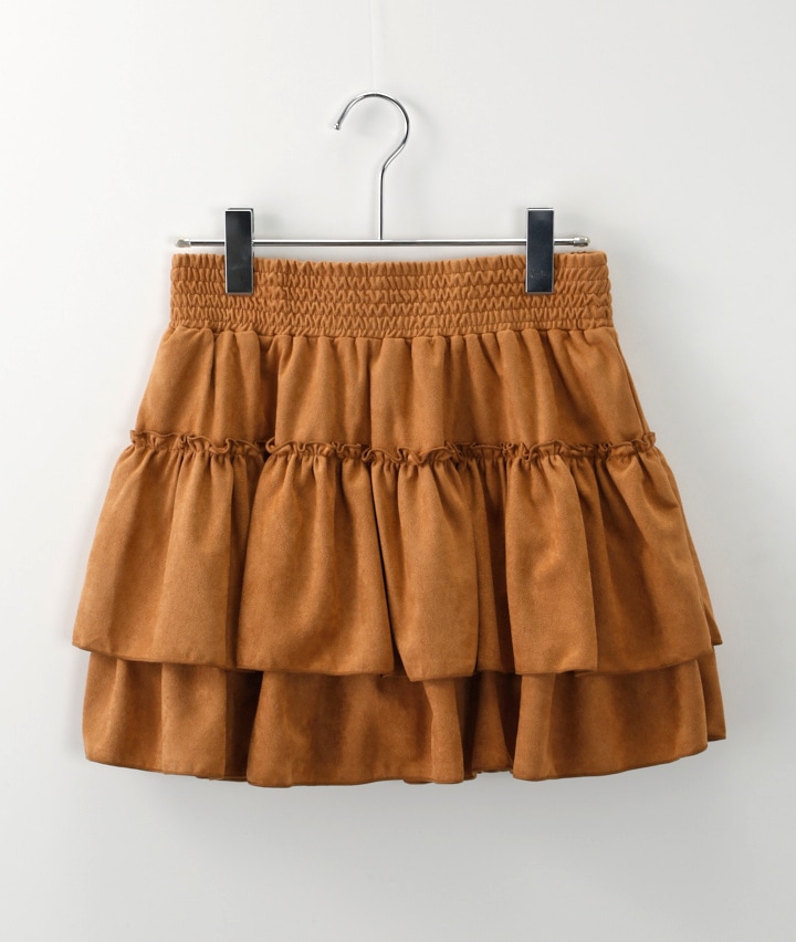 新品未使用　archivio オレンジスカート40 スエードミニスカート(Mサイズ キャメル): レディース