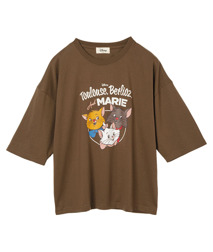 Disney】（おしゃれキャット）7分袖Tシャツ(Mサイズ
